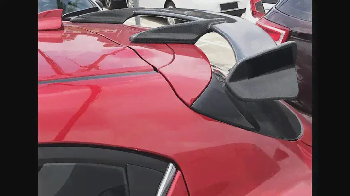 Mazda 3 Axela Hatchback Carbon Fiber Rear Roof Spoiler Window Wing Lip ML-2069