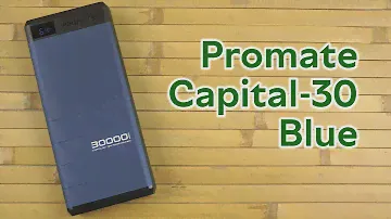 Распаковка Promate Capital-30 30000 mAh Blue (capital-30.blue)