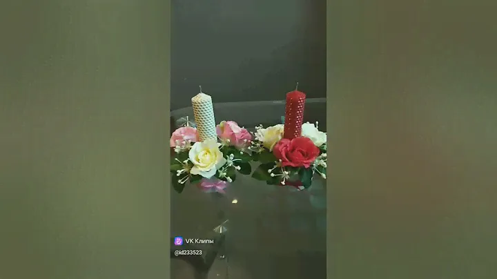 DREAM_CANDLES Цветочная композиция на стол, композиция со свечой. Купить на Wildberries и Ozon.
