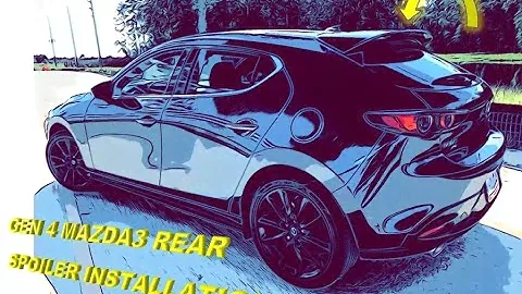 Установка заднего спойлера Mazda3 Hatch 2019-2021 гг.